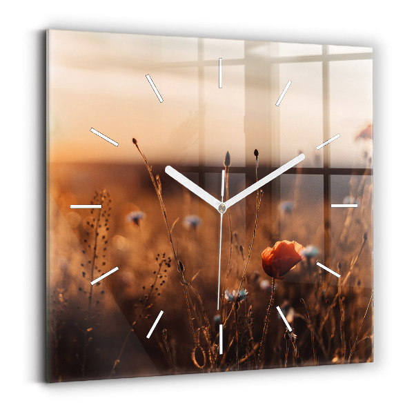 Reloj cuadrado Campo amanecer