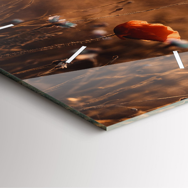 Reloj cuadrado Campo amanecer