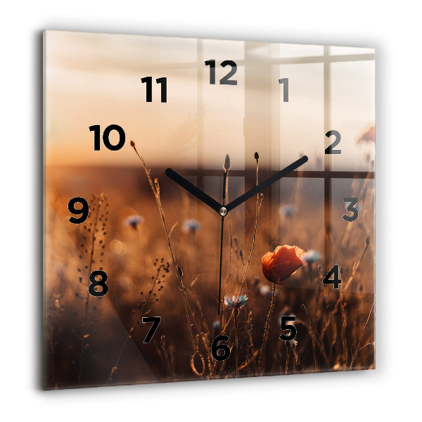 Reloj cuadrado Campo amanecer