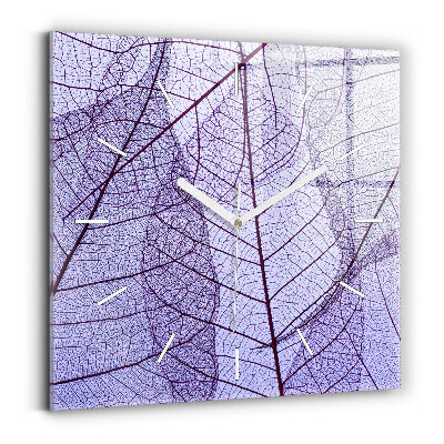 Reloj cuadrado Hojas de la naturaleza