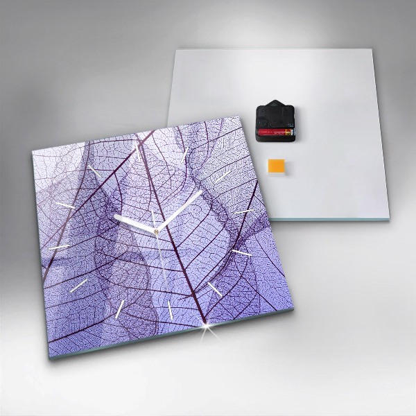 Reloj cuadrado Hojas de la naturaleza