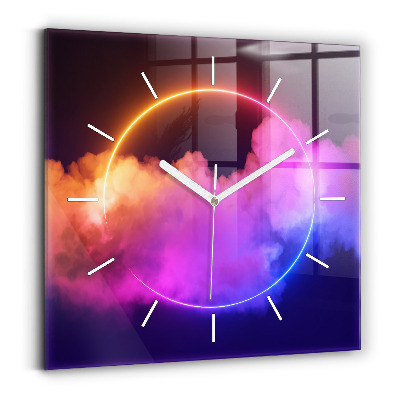 Reloj cuadrado Abstracto humo 3D
