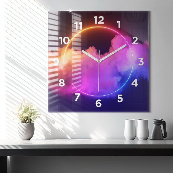 Reloj cuadrado Abstracto humo 3D