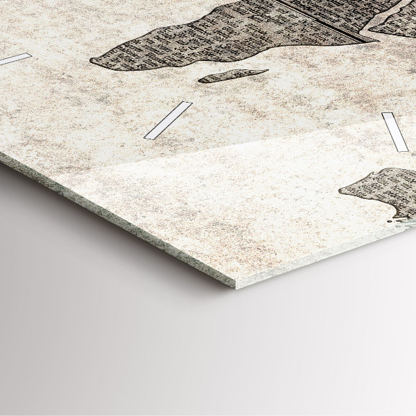 Reloj de pared cuadrado Periódico mapamundi