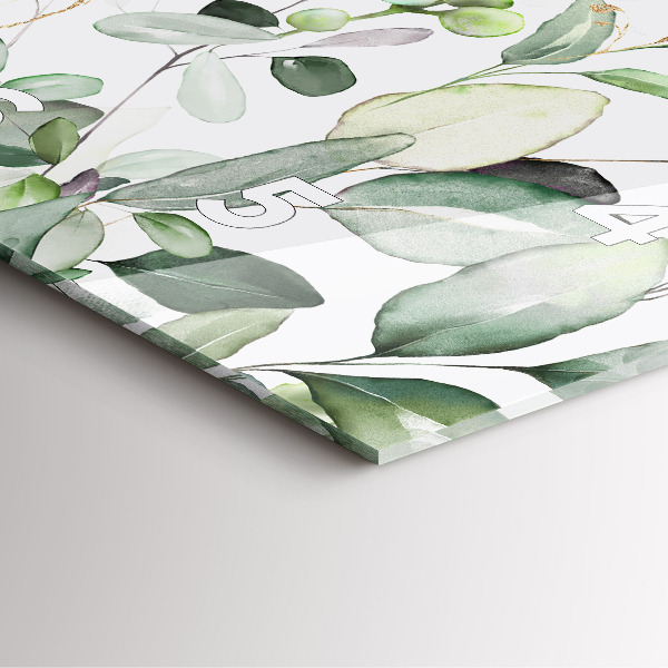 Reloj de pared cuadrado Plantas hojas