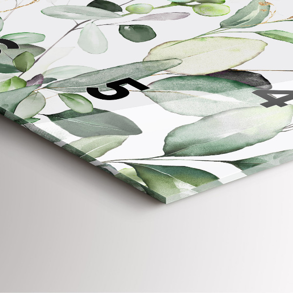 Reloj de pared cuadrado Plantas hojas