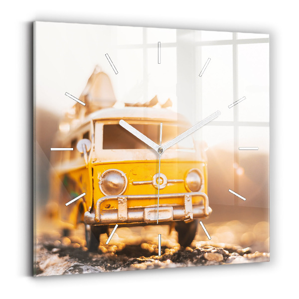 Reloj de pared cuadrado Coche de vacaciones