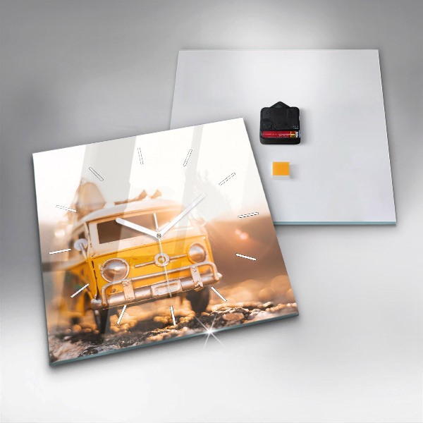 Reloj de pared cuadrado Coche de vacaciones