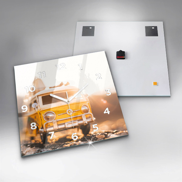 Reloj de pared cuadrado Coche de vacaciones
