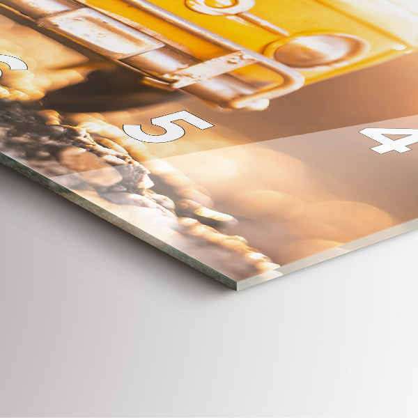 Reloj de pared cuadrado Coche de vacaciones