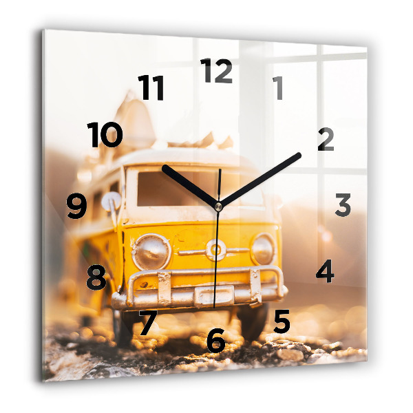 Reloj de pared cuadrado Coche de vacaciones