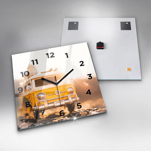Reloj de pared cuadrado Coche de vacaciones