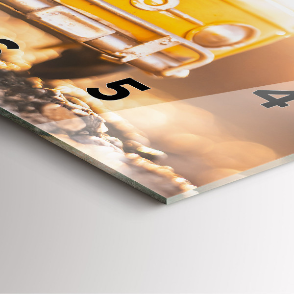 Reloj de pared cuadrado Coche de vacaciones