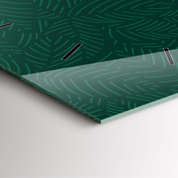 Reloj de pared cuadrado Patrón de hojas