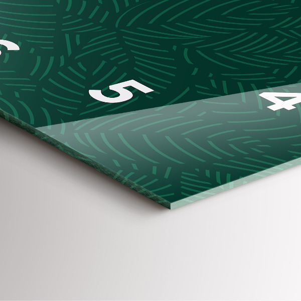 Reloj de pared cuadrado Patrón de hojas