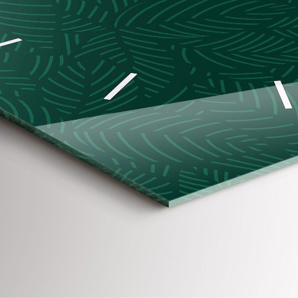 Reloj de pared cuadrado Patrón de hojas