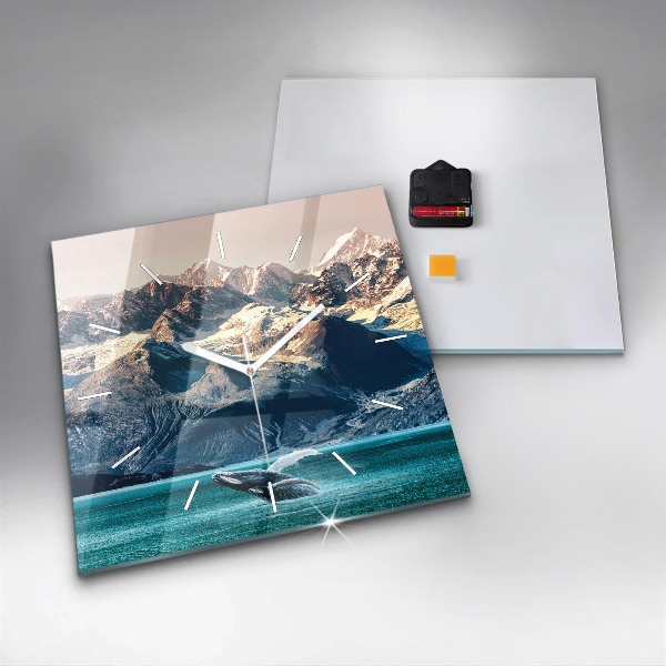 Reloj cuadrado Ballena de agua