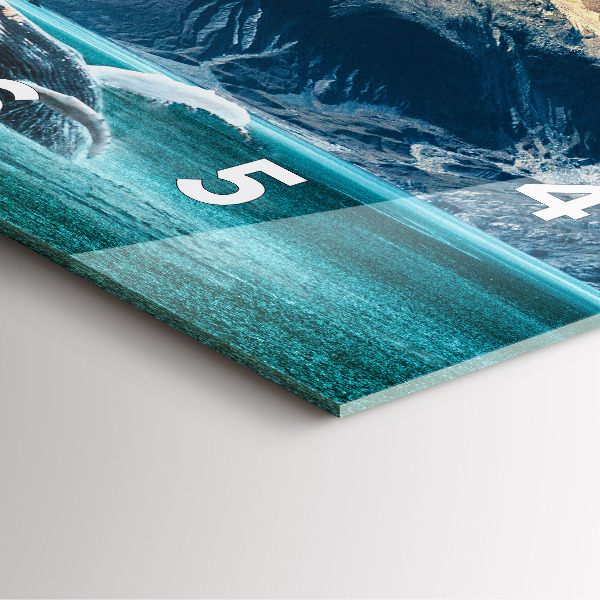 Reloj cuadrado Ballena de agua