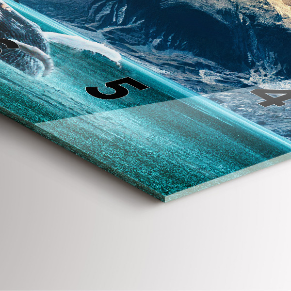 Reloj cuadrado Ballena de agua