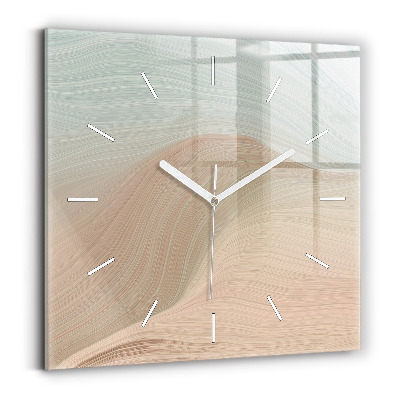 Reloj cuadrado Abstracción de olas