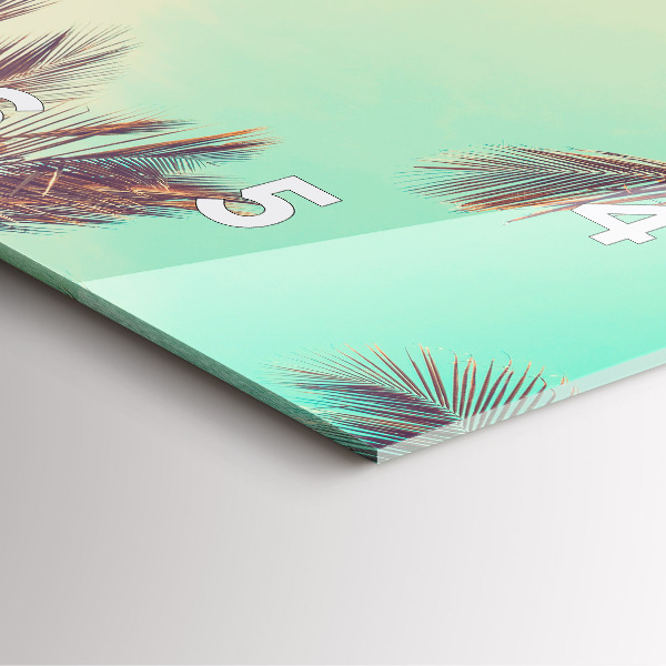 Reloj cuadrado Palmeras tropicales