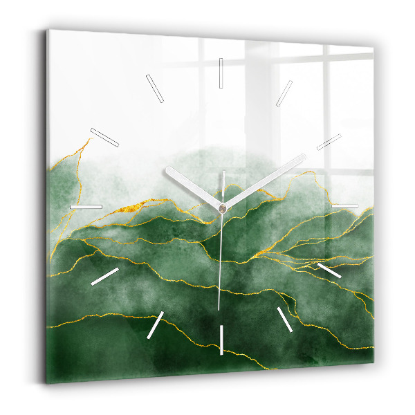 Reloj de pared cuadrado Hojas abstractas