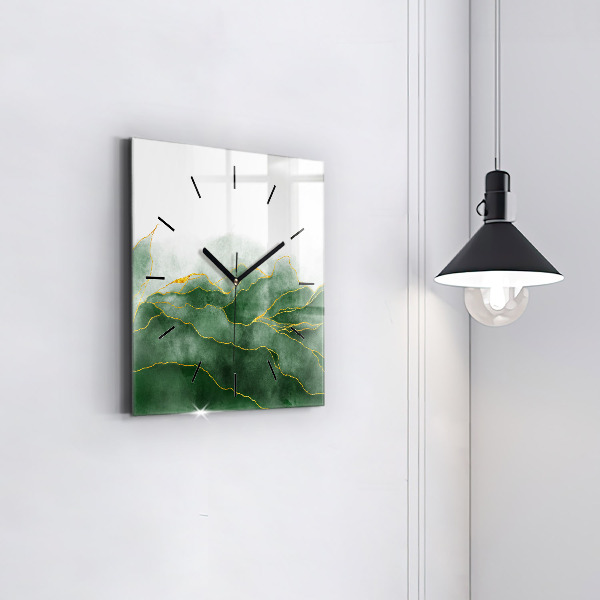 Reloj de pared cuadrado Hojas abstractas