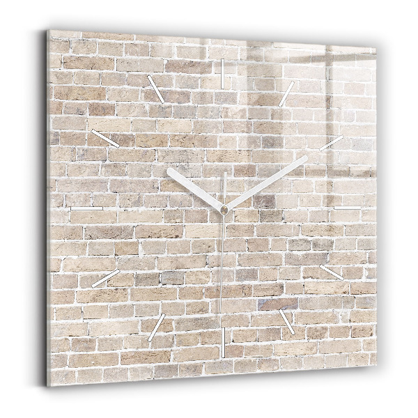 Reloj cuadrado Pared de ladrillos