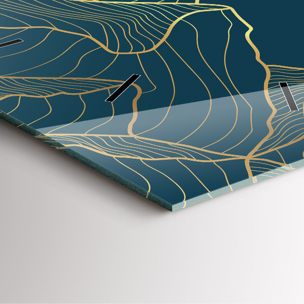 Reloj de pared cuadrado Bosquejo de montañas