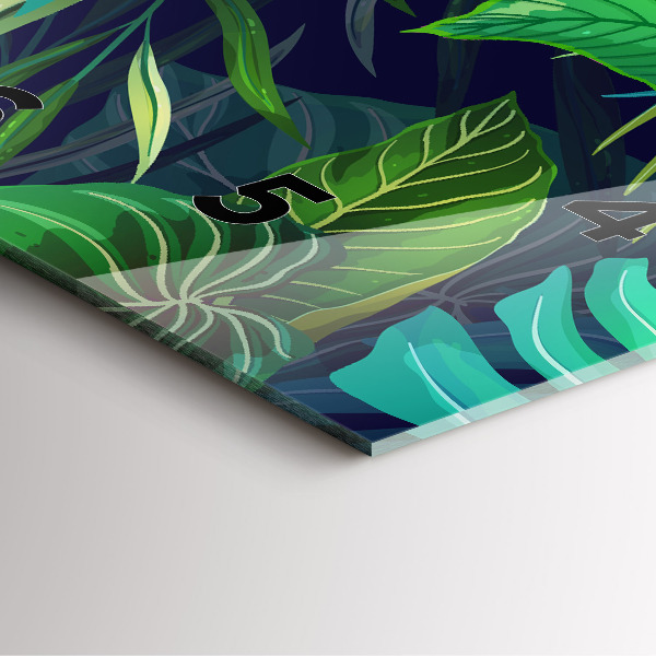 Reloj de pared cuadrado Hojas exóticas