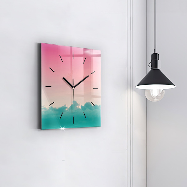 Reloj de pared cuadrado Cielo degradado