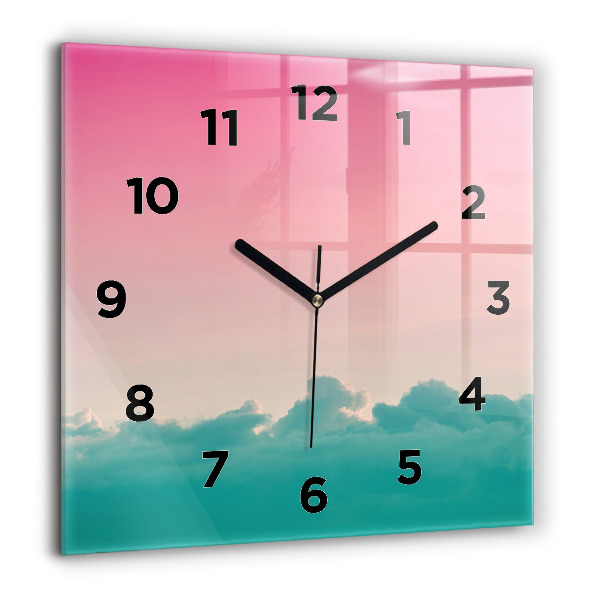 Reloj de pared cuadrado Cielo degradado