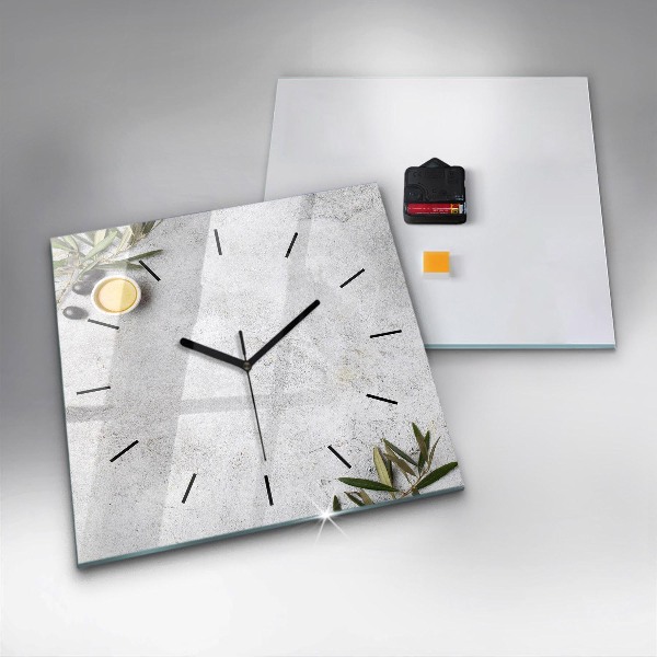 Reloj cuadrado Aceitunas minimalistas