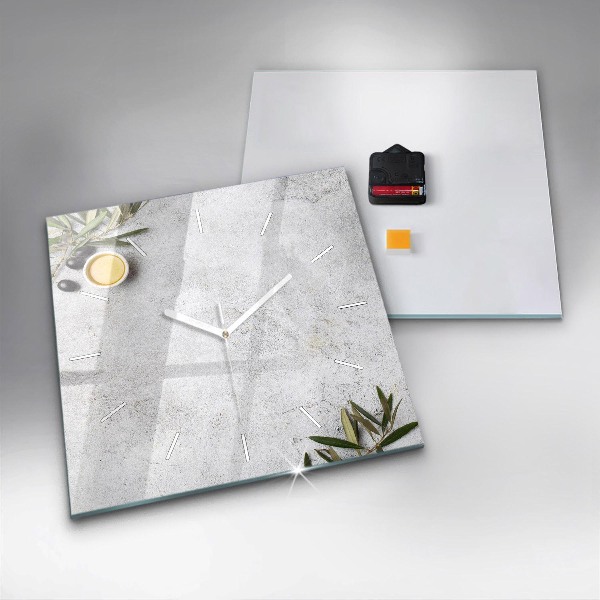 Reloj cuadrado Aceitunas minimalistas
