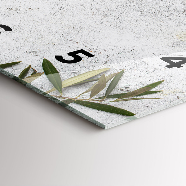 Reloj cuadrado Aceitunas minimalistas