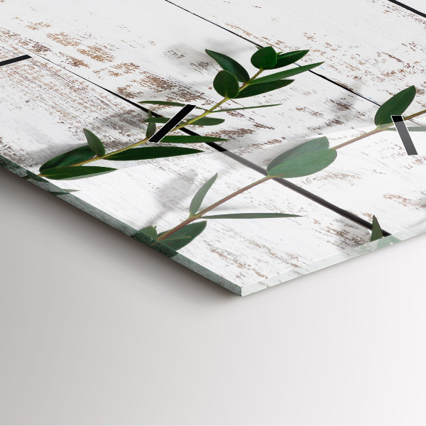 Reloj de pared cuadrado Tablas de madera