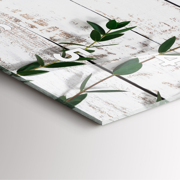 Reloj de pared cuadrado Tablas de madera