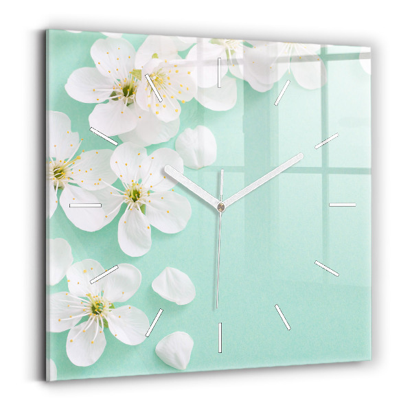 Reloj cuadrado Margaritas en flor