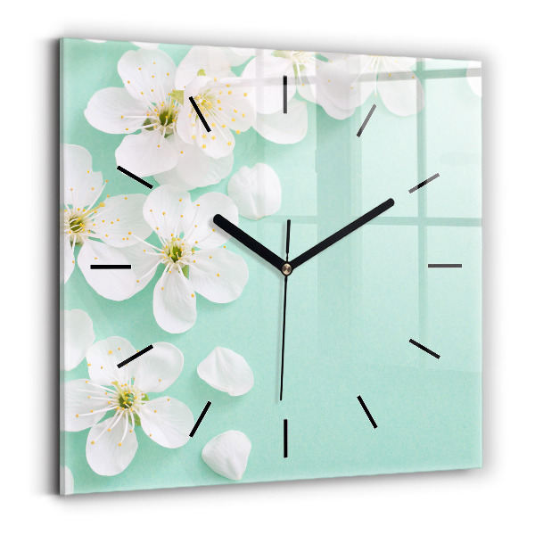 Reloj cuadrado Margaritas en flor