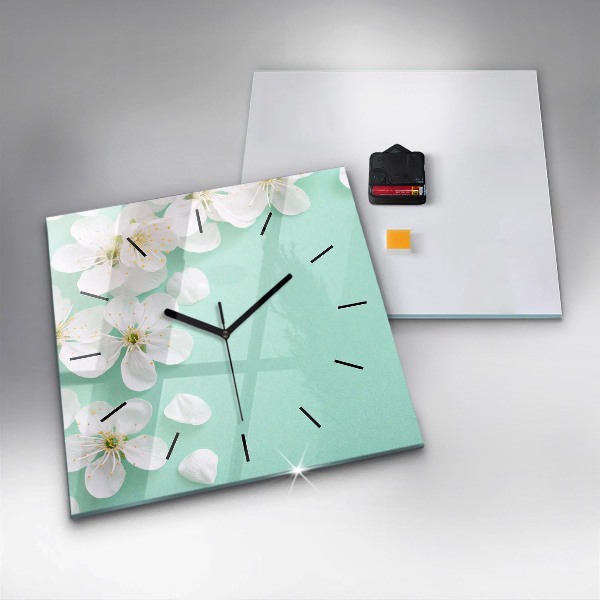 Reloj cuadrado Margaritas en flor