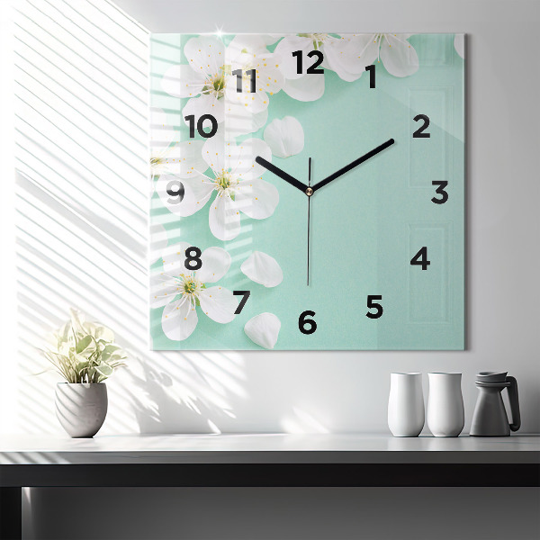Reloj cuadrado Margaritas en flor