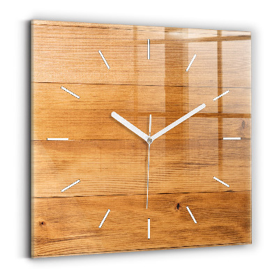 Reloj de pared cuadrado Tablas de madera