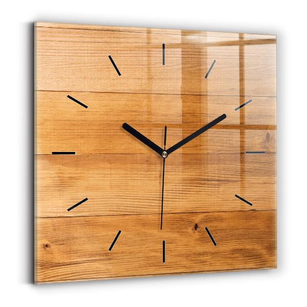 Reloj de pared cuadrado Tablas de madera