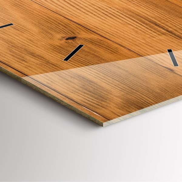 Reloj de pared cuadrado Tablas de madera