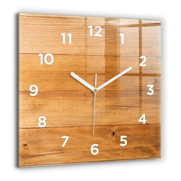 Reloj de pared cuadrado Tablas de madera