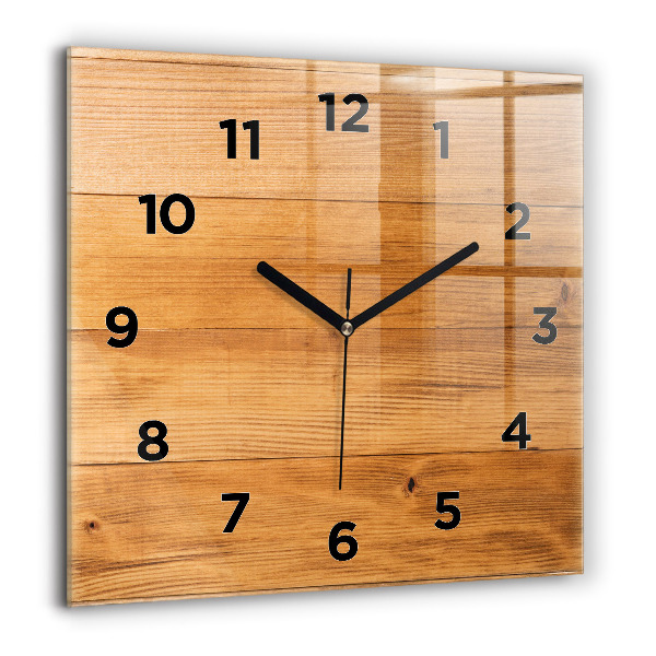 Reloj de pared cuadrado Tablas de madera
