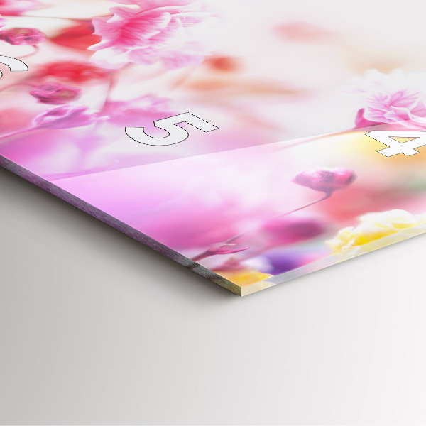 Reloj de pared cuadrado Flores en un prado