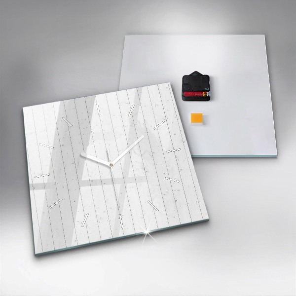 Reloj cuadrado Patrón de paneles de madera