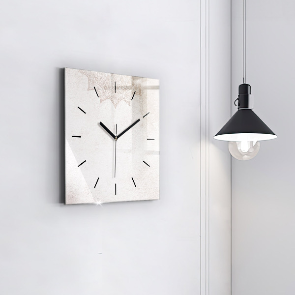 Reloj de pared cuadrado Patrón decorativo