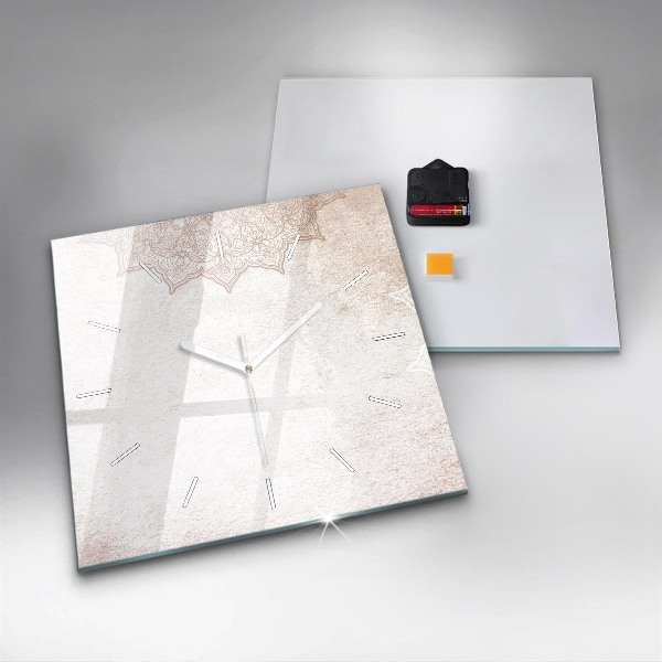 Reloj de pared cuadrado Patrón decorativo